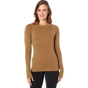 Filson Tan 280g Merino Wool Long Sleeve Crew Base Layer Large
